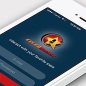 UI app CelebQuest. Graphic Design, and UX / UI project by Iván Tejero - 09.14.2014