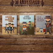 POSTERS SPAGHETTI WESTERN ''50 ANIVERSARIO''. Projekt z dziedziny Kino, film i telewizja, Design, Projektowanie postaci, Projektowanie graficzne, Trad, c i jna ilustracja użytkownika Carlos Matilla - 13.02.2015