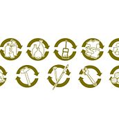 Iconos reciclaje UX. Web Design, Traditional illustration, and UX / UI project by Pablo Morante - 02.16.2015