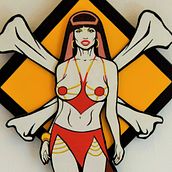 2015, 02 - 06. 'Dangerous Veneno' - acrílico a pincel sobre madera cortada (composición), 43'5 x 28 cm.. Un progetto di Illustrazione tradizionale di José A. Romero2 - 10.12.2016