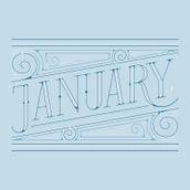 January | Lettering works. Graphic Design, Traditional illustration, T, and pograph project by Mercè Núñez Mayoral - 12.31.2014