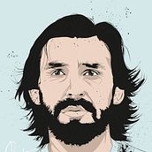Andrea Pirlo. Art Direction, Design, and Traditional illustration project by Pablo Poveda - 02.19.2015