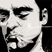 Joaquin Phoenix. Art Direction, Design, and Traditional illustration project by Pablo Poveda - 02.19.2015