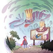 Púrpura y Javi y la Corona Encantada. Traditional illustration project by Miguel Díaz Rivas - 03.11.2015