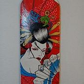 Tablas de skate y longboard personalizadas. Traditional illustration, Design, and Painting project by Carlos Augusto Ocaña Nicoll - 03.11.2015