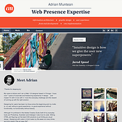 adrianmuntean.com (self branding redesign) . Arahan Seni, Desain Grafis, Desain Web, Dan Pengembangan Web proyek oleh Adrian Munean - 03.20.2015