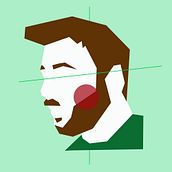 Retratos geométricos. Traditional illustration project by Laura Bracamonte - 03.21.2015