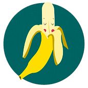 Banana. Traditional illustration project by Laura Bracamonte - 03.21.2015