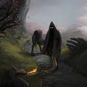 Camino de reyes caidos.. Traditional illustration project by Luis Alfonso Antoranz Ros - 10.11.2014