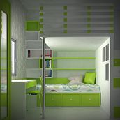 Kids room design. 3D, Interior Architecture, and Design project by Jorge Cáliz - 04.18.2015