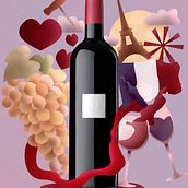 Mi Proyecto del curso Ilustración - Cartel para un vino francés. Traditional illustration project by Marga - 04.19.2015