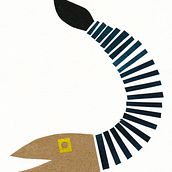 Ilustración- collage "Monstruos poco montruosos". Collage, and Traditional illustration project by Stella Rubio - 08.26.2015