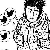 Oh, les twittstars!. Comic, and Traditional illustration project by Oscar R. Rubio - 04.20.2015