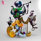 Música para mis oídos.  . 3D, Dan Patung proyek oleh Salvador Sequeros - 04.22.2015