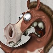 Caballo cartoon. Un proyecto de Cómic e Ilustración tradicional de laurrakamadre.com - 23.04.2015