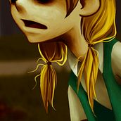Zombie girl. Een project van  Beeldende kunst, Ontwerp van personages, Grafisch ontwerp y Traditionele illustratie van Alejandra Salas Burgos - 26.04.2015