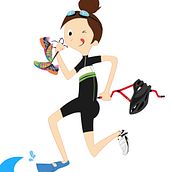Triatleta. Traditional illustration project by Isabel Espert Suárez de Lezo - 04.26.2015