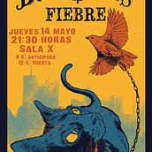 Cartel para las bandas "Las Buenas Noches" y "Fiebre" Ein Projekt aus dem Bereich Traditionelle Illustration von Arturo Salguero Callejas - 27.04.2015
