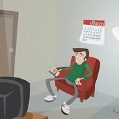 Aburrido con la TV. Un proyecto de Ilustración tradicional de César Casado - 28.04.2015