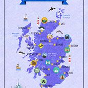 Map of Scotland. Design gráfico, e Multimídia projeto de Laura Renart Macías - 10.05.2015