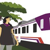 Campaña Renfe Cercanías. Promoción trayecto Alicante - Campus Universitario. Graphic Design project by Africa Torres - 05.12.2008