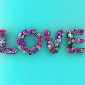 Love Flowers Typo. Un progetto di 3D, Pubblicità e Tipografia di Juan José González - 17.05.2015