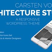 Carsten Vostell Architecture Studio – Architects & Interior Designers – WordPress Theme. Architecture, Interior Architecture, Web Development, Interior Design, Web Design, and UX / UI project by Chicle - 05.19.2015