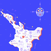 Bem-vindo à Nova Zelândia . Design gráfico e Ilustração tradicional projeto de Noémie Durand - 24.05.2015