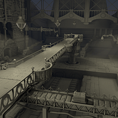Lindblum Castle Airship Hangar Final Fantasy IX . % Mariano Fernández tarafından hazırlanan 3D projesi - 05.26.2015