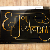 Enjoy today . Calligraph, Graphic Design, Traditional illustration, T, and pograph project by Elayne Key - 06.01.2015