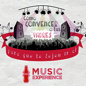 Coca-cola Music Experience - Cómo convencer a tus padres. Motion Graphics, and Traditional illustration project by Candida Bevilacqua - 11.04.2014