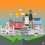 Madrid Skyline. Un progetto di Graphic design e Illustrazione tradizionale di imllo - 09.06.2015