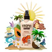 Ilustración Publicitaria para protector solar. Een project van Traditionele illustratie van Belén Aparicio - 09.06.2015