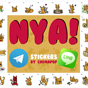 Stickers para usar en tus Chats. Character Design, Graphic Design, and Traditional illustration project by Chema Pop - 06.11.2015
