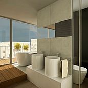 Baño en un ático de Barcelona . Design interior de Cristina Herrerias Moreno - 06.20.2011