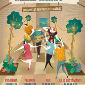 Las Naves #FCGRAO2015 festival de música. Un progetto di Direzione artistica, Graphic design e Illustrazione tradizionale di David van der Veen - 21.06.2015
