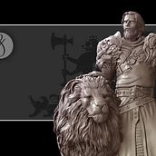 Keynan, King of lions. 3D, Character Design, and Sculpture project by David Fernández Barruz - 06.23.2015