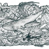 Dorsal Oceanica. Traditional illustration project by jose_moratalla - 06.25.2015