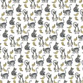 Lemurs & bananas. Costume Design project by Almudena Cockadoodledoo - 06.25.2015