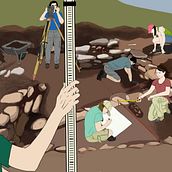 Arqueologia i arqueòlegs III (Excavació). Un proyecto de Ilustración tradicional de Mery - 25.08.2014