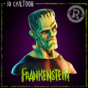 Proyecto Final del Curso - Busto de Superman, Busto de Frankenstein y Busto de Malefica. 3D project by Ricardo Montero de Espinosa - 07.28.2015