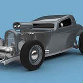 Hot Rod 3D. Un proyecto de 3D, Dirección de arte y Diseño de automoción de Yolanda Afán - 29.06.2015
