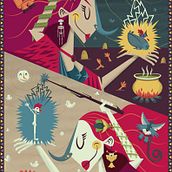 Una historia de brujas. Un proyecto de Bellas Artes, Diseño de personajes, Diseño editorial, Escritura e Ilustración tradicional de Pablo Manuel M. R. - 30.04.2015