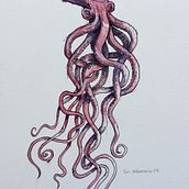 seres del otro sistema 2 (tinta en papel). Een project van Traditionele illustratie van pablo esteban llanos toro - 05.08.2015