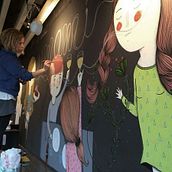 Mural Umami. Traditional illustration, and Painting project by wäwä - 08.05.2015