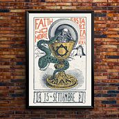Afiche para Faith no more en Costa Rica Ein Projekt aus dem Bereich Traditionelle Illustration von Daniel Zuniga - 13.08.2015