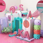 Osaka. 3D, Art Direction, Character Design, and Advertising project by paloma_ilustra - 08.16.2015