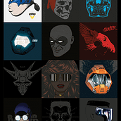 Quake III Arena characters. Un proyecto de Diseño, Diseño gráfico e Ilustración tradicional de Gonzalo Sainz Sotomayor - 20.08.2015