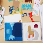 LIBRO DE ARTISTA "IN-SIDE" , una forma de jugar con el azar del momento, apuntes e ideas rápidas). Collage, Design, and Traditional illustration project by Stella Rubio - 08.26.2015