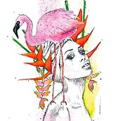 Cartel para exposición de ilustraciones . Un progetto di Belle arti, Graphic design e Illustrazione tradizionale di Andrea Bracho - 27.08.2015